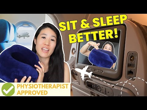 Physiotherapist shows the BEST way to sit on a plane (sleep better!)