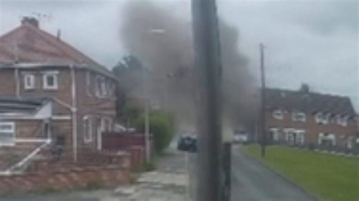 Watch: House explosion caught on doorbell camera