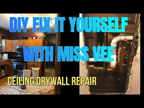 DIY FIX IT YOURSELF DRYWALL CEILING REPAIR