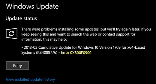 Fix 0x800f0900 error in Windows 11