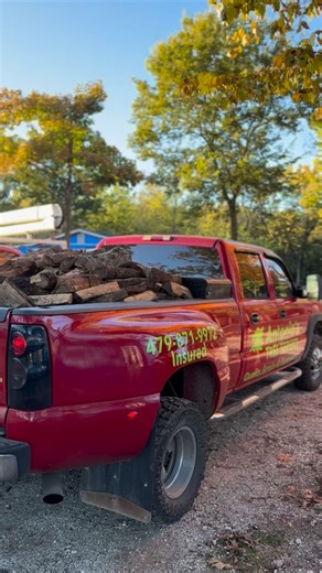 Loaded up and ready to roll!💪🔥 Where do you want your firewood delivered?🛻🪵 | Antonio’s Tree Service