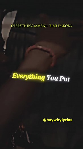 Everything (Amen) by Timi Dakolo (lyrics🔥🎶) #everything #amen #timidakolo #lyrics #afrobeats #fyp #fypシviral @Timi Dakolo