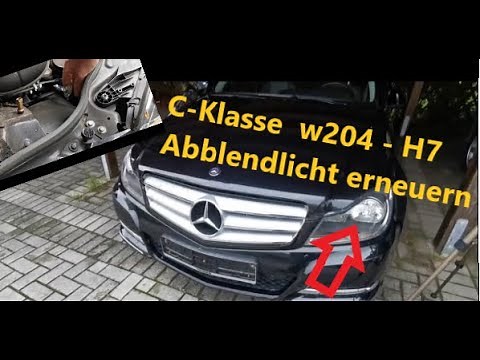 Mercedes-Benz C-Klasse w204 - Abblendlicht erneuern H7 ersetzten