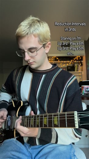 Cade Palmatier on Instagram: "A new intervalic concept I’ve been working on! #musictheory #guitarnerd #guitarexercise #guitarlessons #guitarstagram"