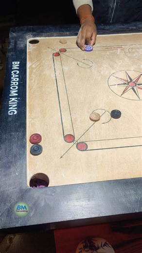Perfect Rebound Hook Shot | Amazing Carrom Tutorial | Slow Motion #bmcarromking #youtubeshorts #yt