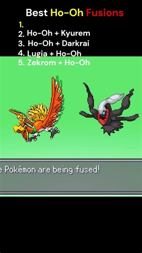 Best Ho-Oh Fusions #pokemon #fusion #gaming #shorts