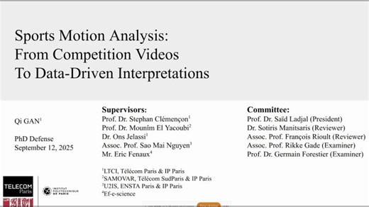 Sports Motion Analysis : From Competition Videos to Data-Driven Interpretations | Mai Nguyen