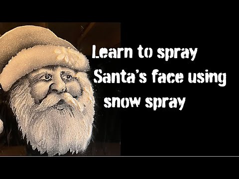 Learn how to spray Santas face using snow spray. Complete step by step guide.