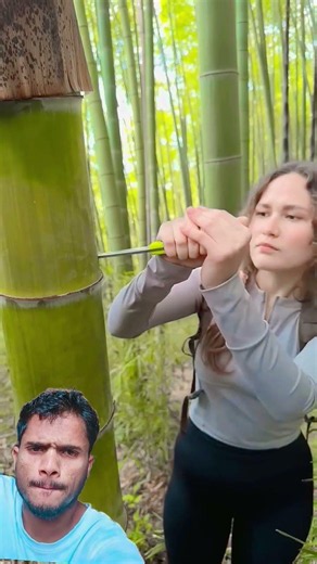 the refreshing bamboo water!#short