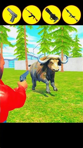 All Gun Vs Buffalo 🦬 Challenge 😱 Indian Bikes Driving 3D #shorts #viral #indianbikedriving3d