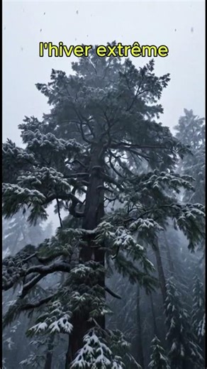 Chute de Neige Dense dans Forêt Ancienne #shorts, #neige, #forêt, #arbres, #hiver #8k #viral# survie