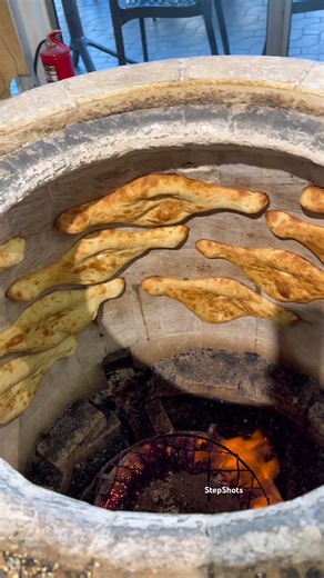 Baking bread in traditional oven