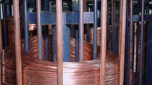 Inside the new factory manufacturing electrical cable. Cable production