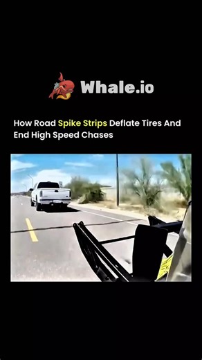 explain_eduverse_ on Instagram: "Police use spike strips as a controlled method to stop fleeing vehicles without direct collisions. When a vehicle drives over the strip, hollow spikes puncture the tires and gradually release air, reducing speed while maintaining driver control.This technique is designed to minimize risks to officers, suspects, and other road users, making it one of the safest tools for ending high-speed chases on public roads. . . . . #lawenforcement #policetechnology #vehiclesa