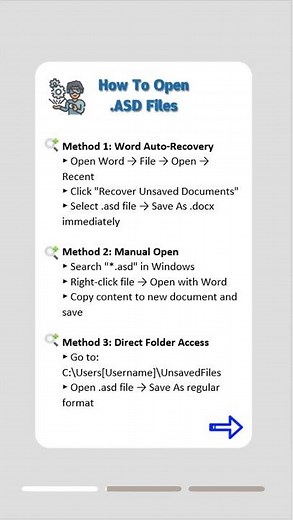 Recover/Open ASD Files:Rescue Your Unsaved Word Now! #asd #worddocument #filerecovery