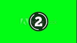 green screen video Modern countdown time motion graphic 8 to 1, with green screen background. Perfect for videos with sequence numbers Stock Video