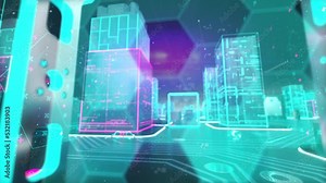 Boson Protocol with digital technology hitech concept Stock Video