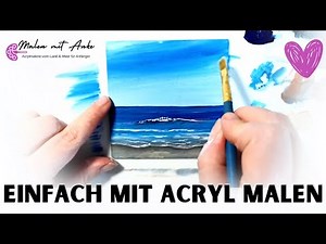 Very easy to paint a seascape with acrylic for beginners #95