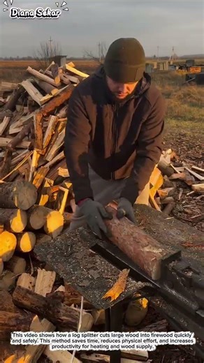Fast Firewood Splitting Using a Powerful Log Splitter