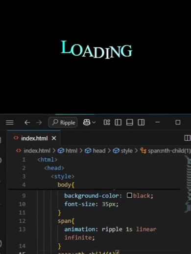 Text Loading Animation in CSS #coding #programming #html