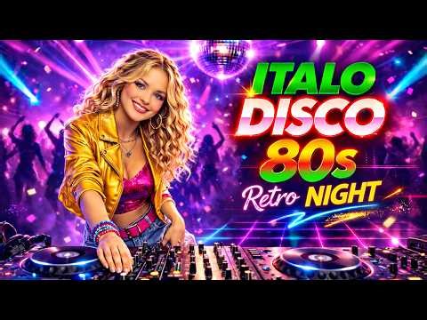 Italo Disco 80s Retro Night 💃 Neon DJ Synthwave Mix | Classic Euro Disco Dance Party