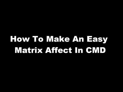 How to Make an Easy Matrix Effect in CMD