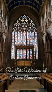 At 51 feet high and 26 feet wide, the East Window of Carlisle Cathedral is the largest of the Flowing Decorated Gothic style in England. It was first built in the mid-14th century and the tracery of the window still contains much of its original medieval glass, although the lower part of the window dates to the mid-19th century. | International Man of History