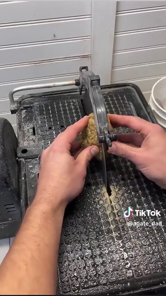 Geode cut open! #agatedad