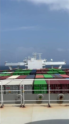 World biggest container vessel view after to forward