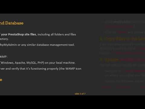 How to Migrate PrestaShop 1.6 from Server to Localhost
