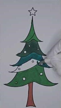 Relaxing Christmas Tree Coloring ASMR #art #shorts #relaxing