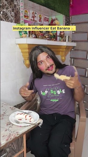 Instagram Influencer Eat Banana 🍌 Be Like 😂😅 #shorts