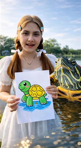 The turtle has four legs 🐢 and keeps bobbing its head up and down.