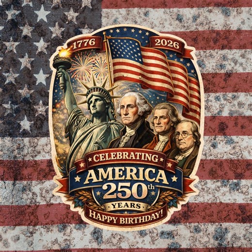 America 250th Birthday Sticker – 1776–2026 Patriotic USA Vinyl Decal - Etsy