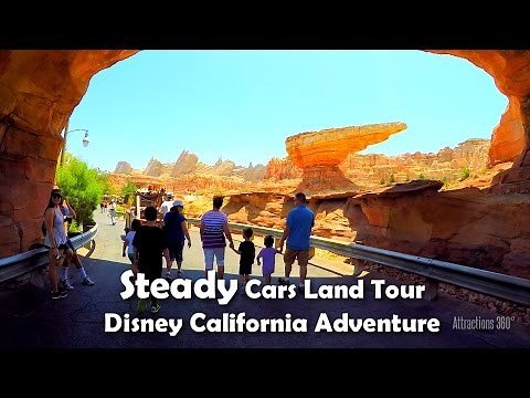 [HD] Full Steady Tour of Cars Land at Disney California Adventure 2016