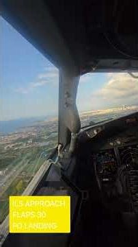 A beautiful B737NG ILS approach and landing 😀 #aviation #boeing #landing #shorts