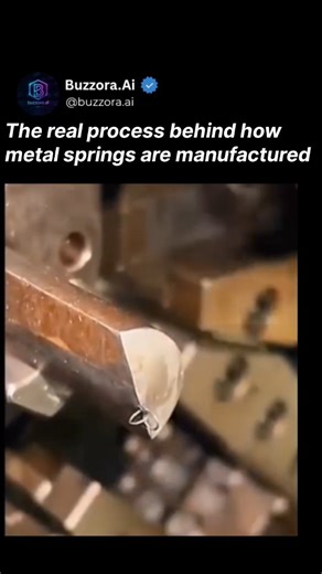 Buzzora Ai | A metal spring is made through a precise industrial process that balances strength, flexibility, and consistency. ⚙️🌀 It starts with... | Instagram