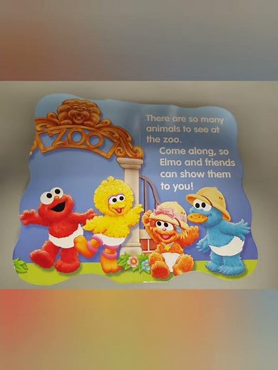 Sesame Beginnings "At the Zoo" read along, read aloud, storybook, Sesame Street