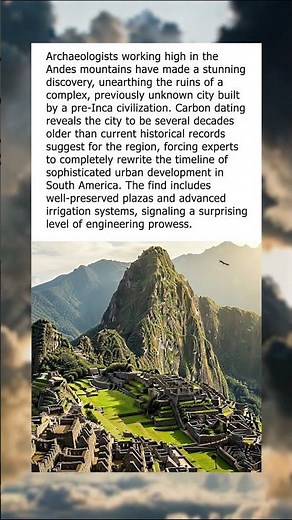 Pre-Inca Civilization Built Secret City Decades Earlier