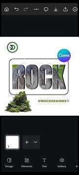 Rock 3D Text Effect Without Photoshop on Canva