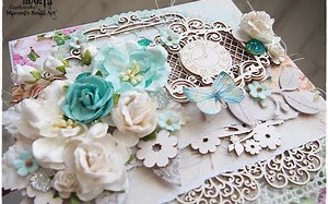 【卡片制作】立体花朵卡Romantic Shabby Chic Card Tutorial for Scrapiniec