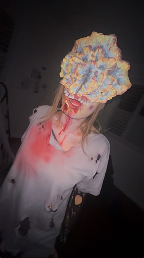 N A T A L I E ❁ D U Y E N on Instagram: "I just wanted to be a fun-guy. ¯\_(ツ)_/¯ 🍄🧟‍♀️ #lastofus #clicker #diy #zombie #hbomax #sfx #costume #halloween"