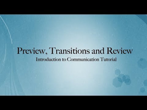 Preview, Transitions and Review