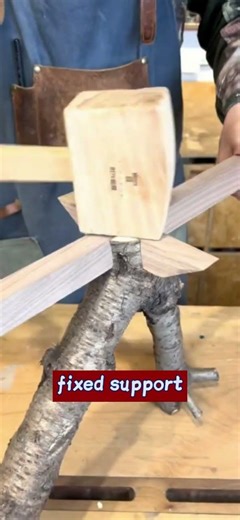 Make a table out of wooden branches as a stand. #diyfurniture #woodworking #classicwood #wood #diy