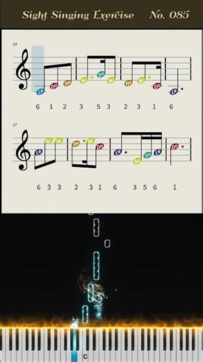 Daily Sight-Singing Exercise No.085 | Dotted rhythm and sixteenth notes