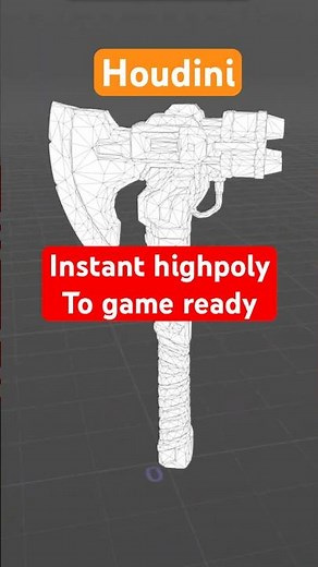 Instant Highpoly to Game Ready - Houdini Tips #houdini #3d #tutorial #gameart #unity #unrealengine