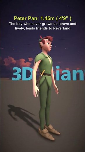Peter Pan Characters Size Comparison | From Smallest to Tallest (Disney Classic Animation) #peterpan