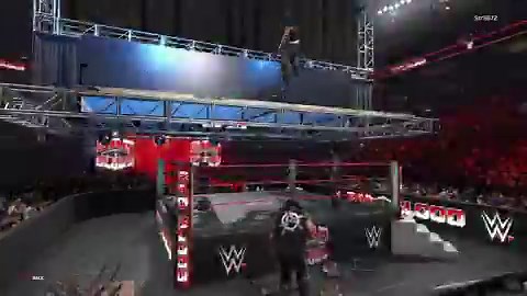 This version of the SCAFFOLD MATCH allows for insane spots you're even able to set up the ladder on top and jump off! #WWE2K26 Check out these crazy spots lol