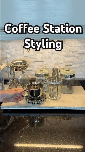 Coffee station ideas #coffeebardecor #coffeestation #coffee #kitchendesign #diy #tutorial #home