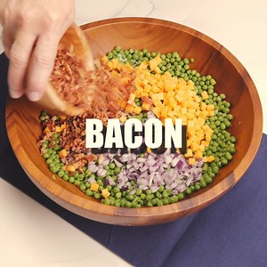 15K views · 103 reactions | ***Classic Pea Salad*** A cool, delicious side dish perfect to serve any time of year. Made with sweet peas, bacon, cheese, onion, with a bright creamy dressing, this salad is ideal for cookouts, potlucks, and holiday buffets. Don’t let this simple dish fool you, it’s loaded with yummy flavors that you’ll fall in love with after just one bite! ***GET & PRINT THE RECIPE HERE ---->>https://www.asouthernsoul.com/classic-pea-salad/ | A Southern Soul | Facebook